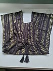 NWT ELAN BLACK & GOLD STRAPLESS COULOTTE DRAWSTRING JUMPSUIT COVER-UP - SIZE S — photo 3