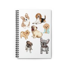 Dogs Spiral Notebook - Ruled Line
