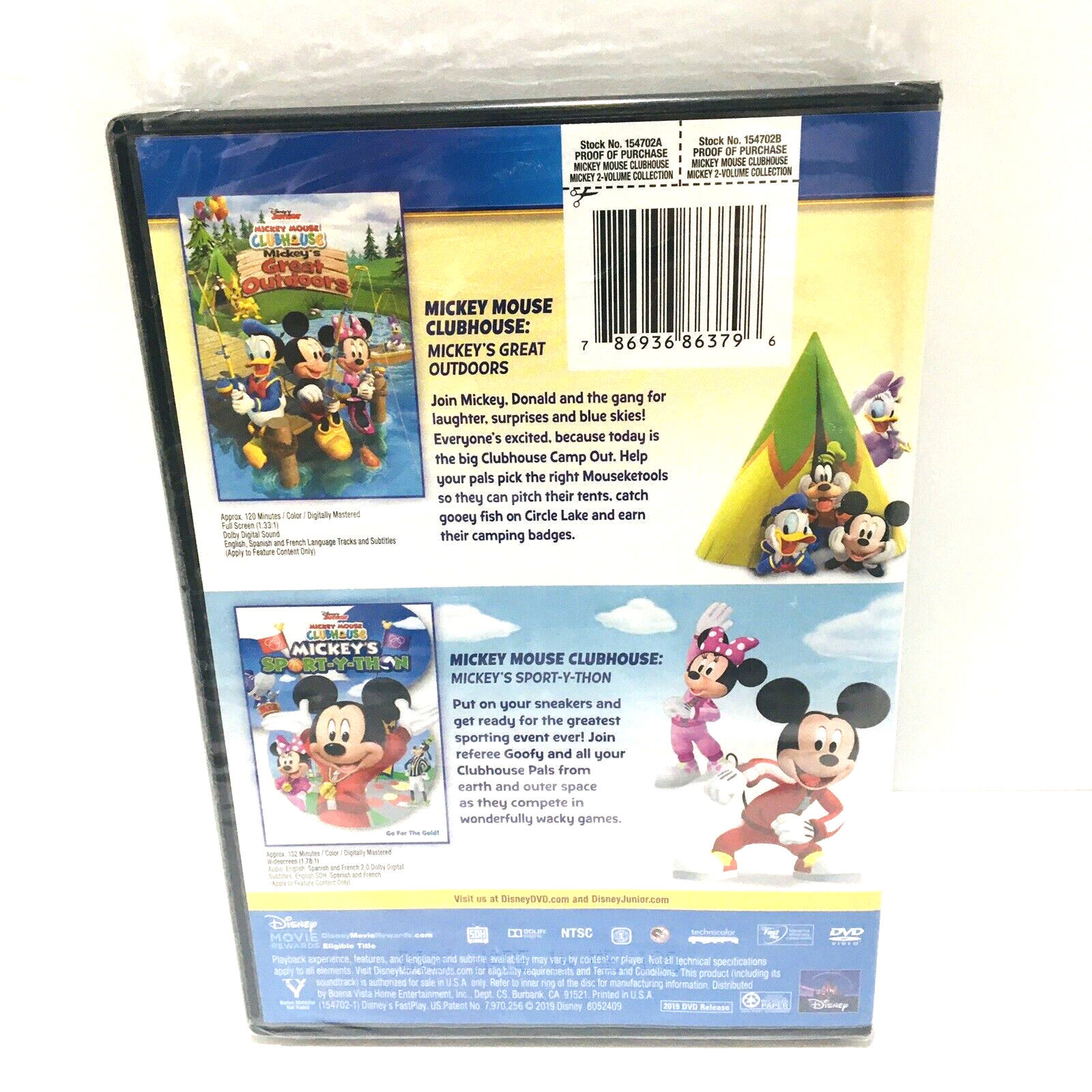 Disney Junior Mickey Mouse Clubhouse DVD 2-Volume Collection 11 Episodes  SEALED! 786936863796