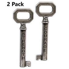 2 Pack Strength  Courage Key of Wisdom New AngelStar 2.5 Inch High Home Decor
