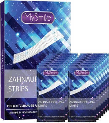 MySmile Zahnaufhellungsstreifen - 28 Whitening Strips zur Zahnaufhellung
