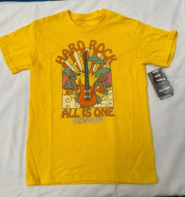 Hard Rock Cafe Glasgow Junior T-Shirt XS S M L XL Neu mit Etikett Neu All is One Festival T