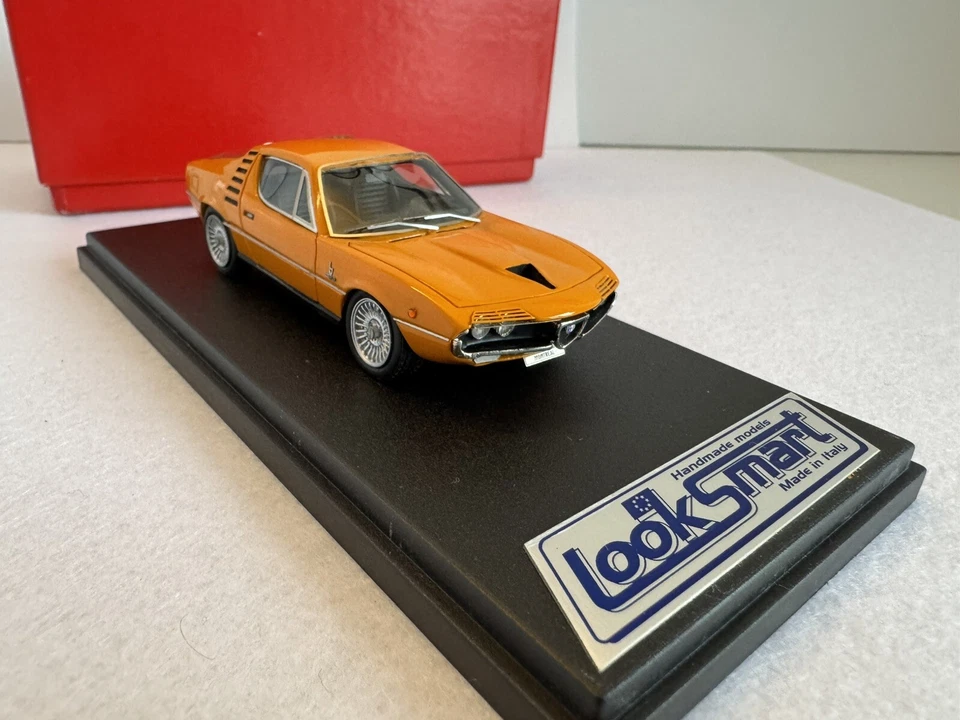 ALFA ROMEO MONTREAL ARANCIO ARAGOSTA V8 1:43 LOOK SMART RESINA 1970 BOX VINTAGE - Immagine 3 di 4