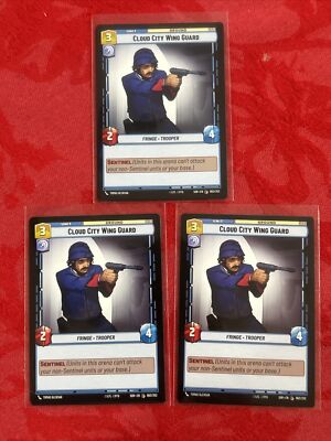 3x Star Wars Unlimited 063/252 - Cloud City Wing Guard - Spark of Rebellion x3