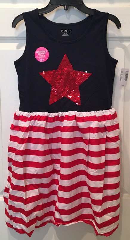 Girls XL 14 Dress 4th of July Red White & Blue NEW