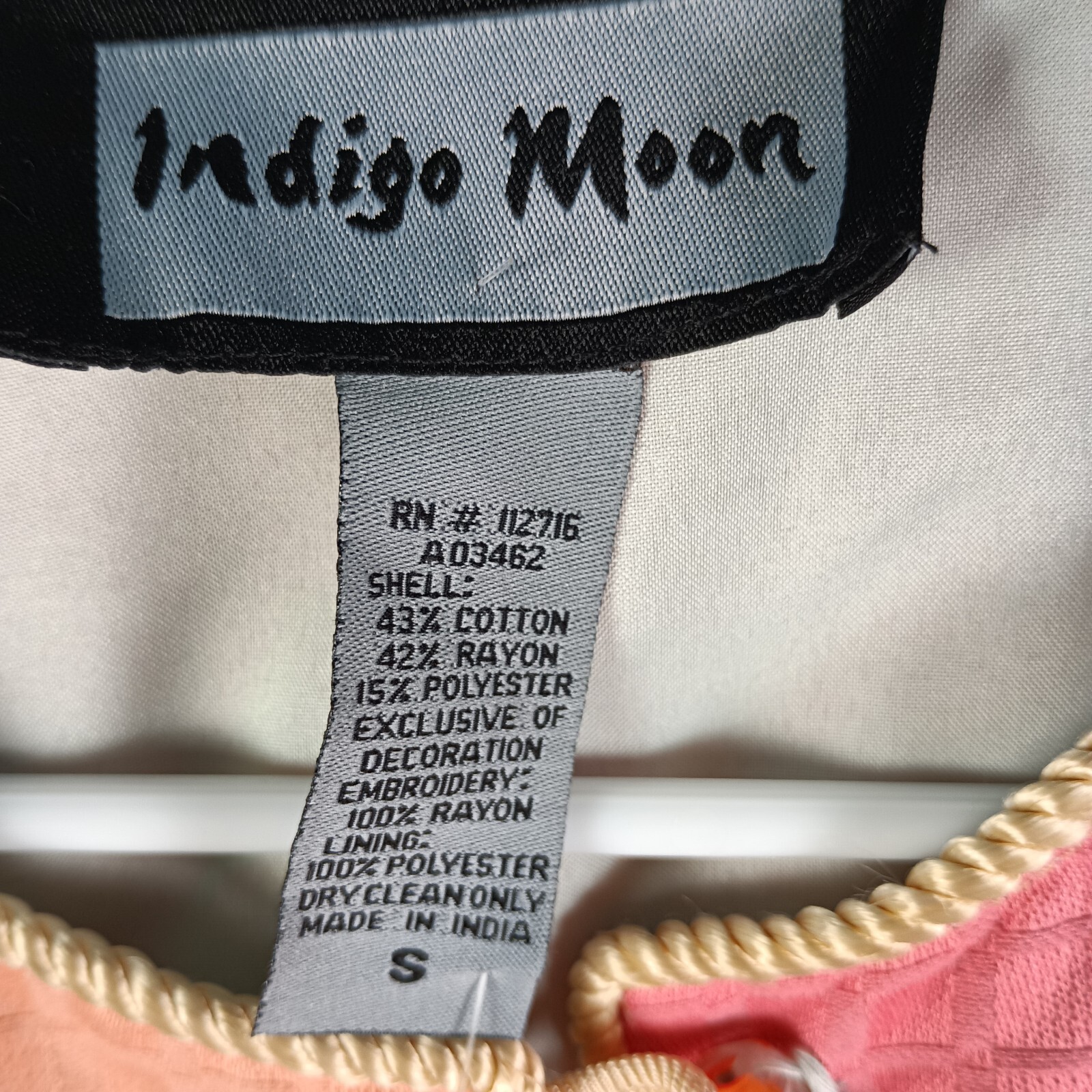 Indigo Moon Jacket Women Small Patchwork Embroide… - image 2