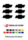 <!--F#f_0-->Center Cap Emblem Decals (6 Pc) Fits Chevy Chevrolet - Choose Color & Size<!--F/-->