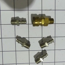 Valco 1/4" Industrial Interchange Quick Coupler Brass Socket & Steel Plug