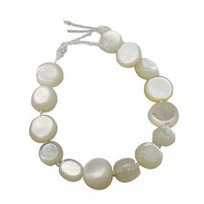 Sparkling Mother of Pearl Beads 7x6mm to 4x3mm 14 Pearls
