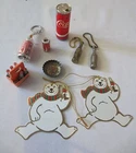Vintage Lot Coca-Cola Lighter~ Mini Bottles ~Cans~Cap Ornaments, metal bottles