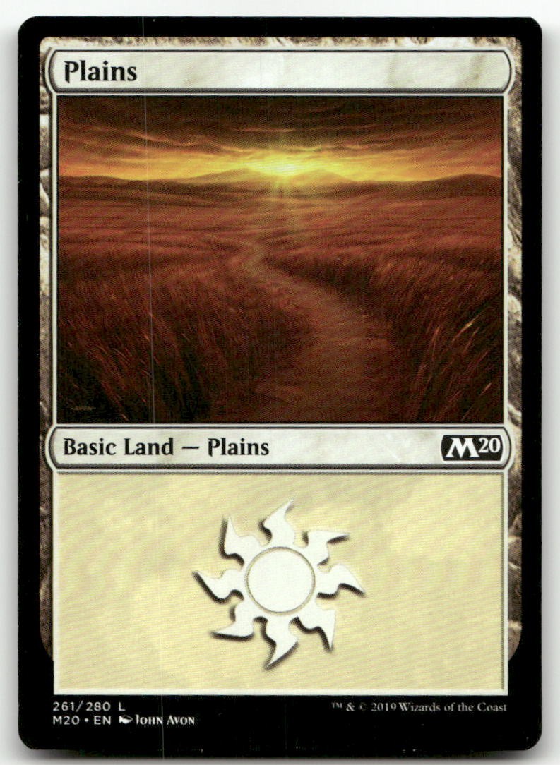 Plains #261 (LP) Core Set 2020 M20 Magic MTG