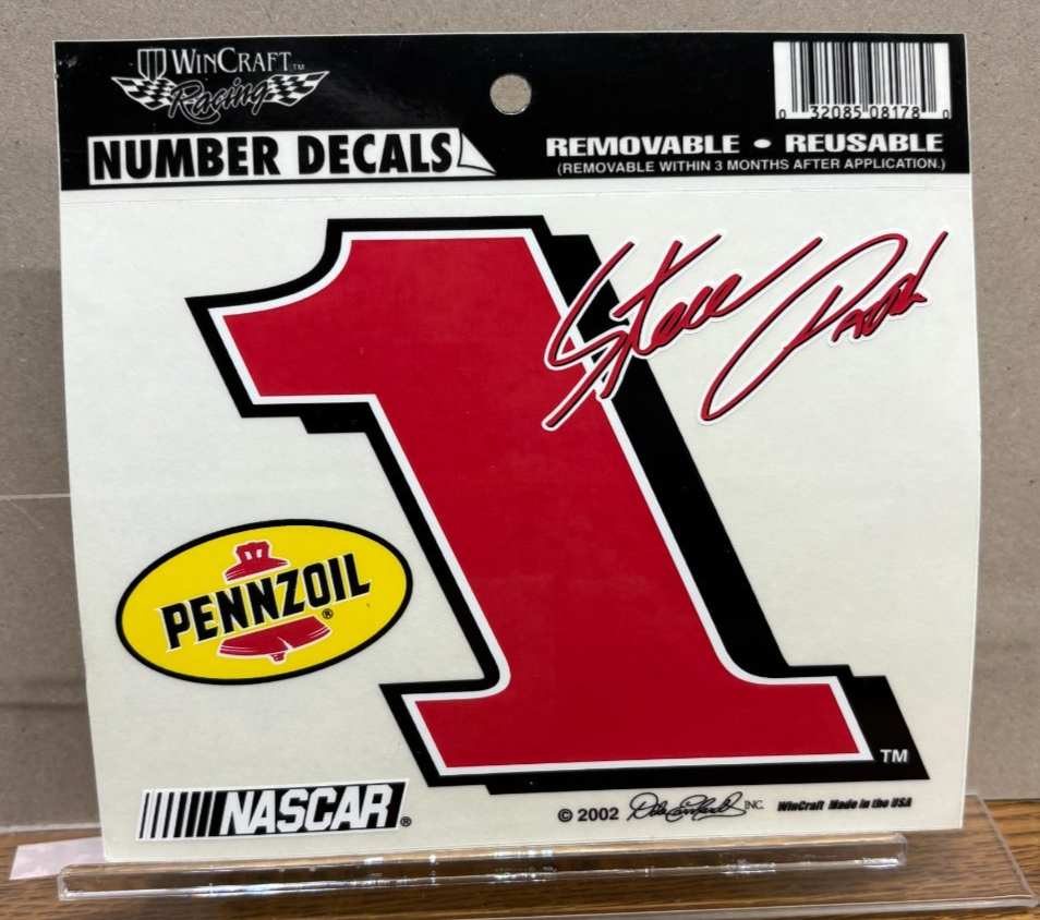 STEVE PARK #1 PENNZOIL NUMBER DECAL WINCRAFT 5X6 NASCAR RACING