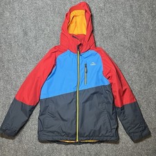 LL Bean Jacket Boys L 14-16 Blue Removable Fleece Liner 3-in-1 Outdoor Jacket