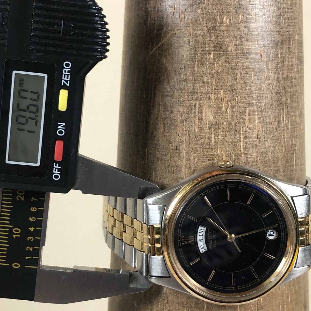 Vintage Seiko Men 7N43-8A39 President Two Tone Quartz Analog 33mm