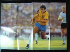 Soccer Magazine Appendix Poster Zico Extra Large 1981