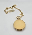 VINTAGE MAJESTRON MECHANICAL WINDUP POCKET WATCH NEW IN BOX **WORKS!! GOLD TONE — photo 3