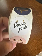 500 PCS/1 Roll  1.5 Inch Round “THANK YOU”  ENVELOPE SEALS LABELS STICKERS
