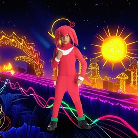 Sonic The Hedgehog Knuckles Jumpsuit & Mask Costume Child Large 12-14