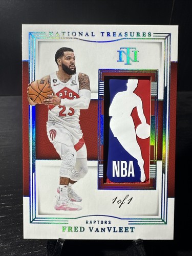 2023-24 Panini National Treasures - Fred VanVleet Game Used Logoman Patch 1/1