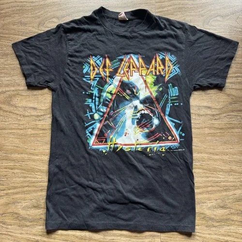 Def Leppard Hysteria Tour T Shirt Single Stitch 1980s vintage concert t-shirt, vintage, size L, single stitch, B+ condition