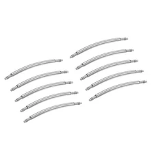 10pcs 23mm Watch Curved Spring Bar Pin Set 1.3mm Dia Stainless Steel Band Pin