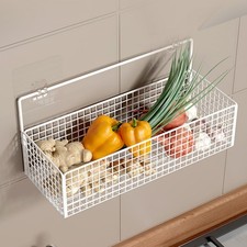 Metal Wall Mounted Wire Storage Basket Organizer For Kitchen