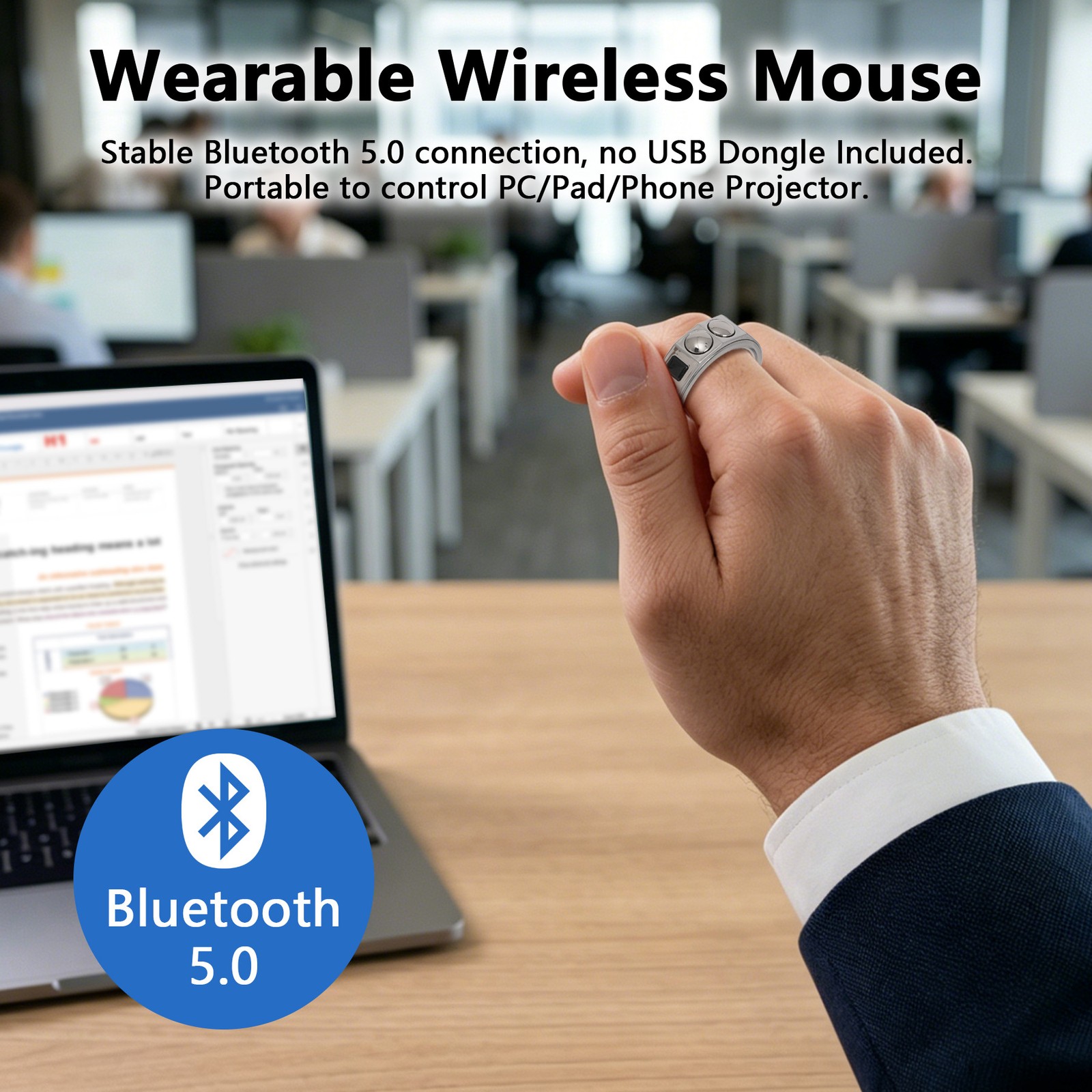 Anello Mouse Bluetooth Smart Wireless foto 2