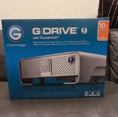 G-Technology G-DRIVE with Thunderbolt 10TB External Hard Drive USB 3.0 Silver