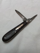 Antique New York Knife Co Walden Jack Knife Early 1900s Ebony Handle 2 Blade