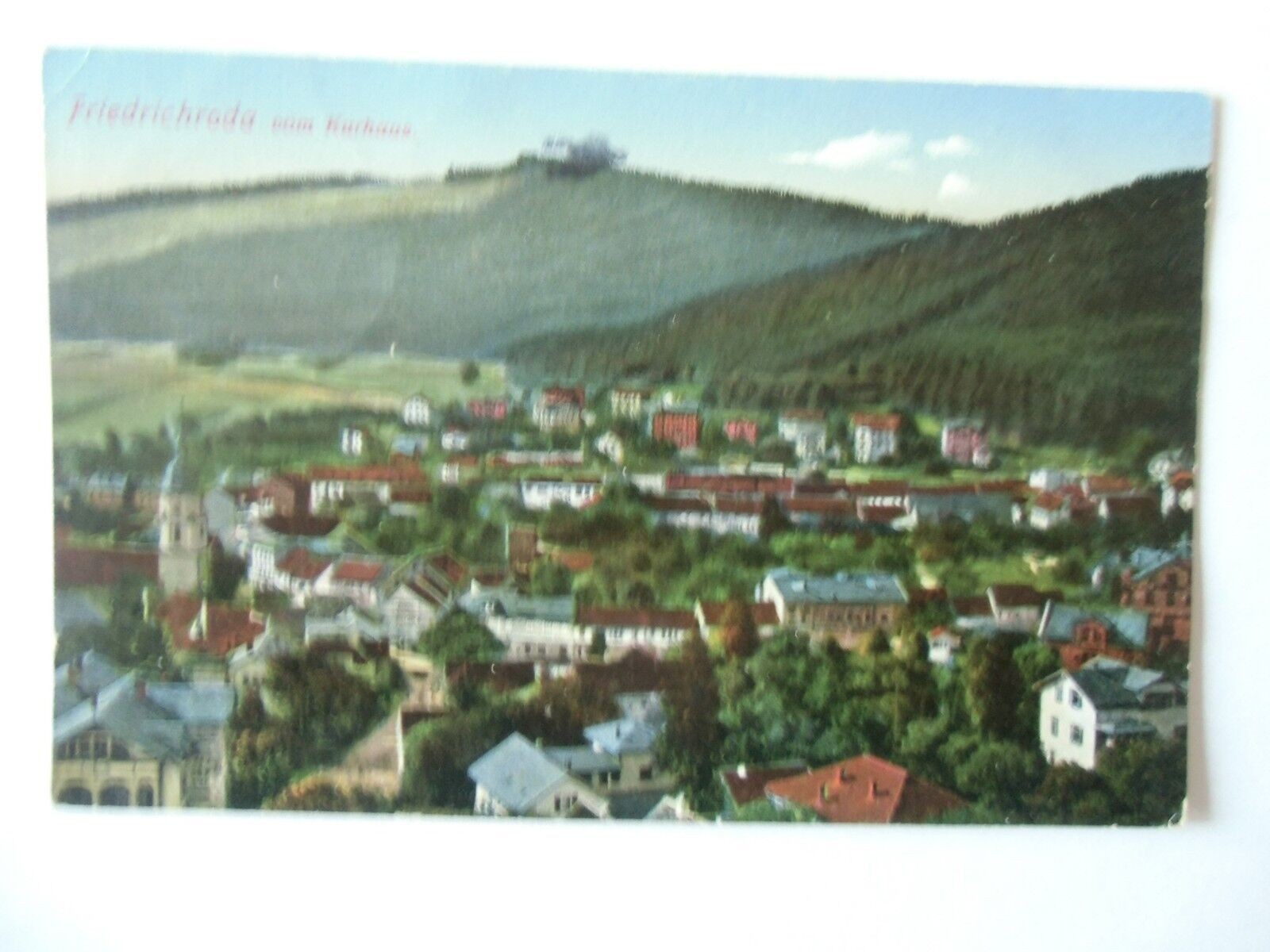 Ansichtskarte Friedrichroda vom Kurhaus 1918 Feldpost