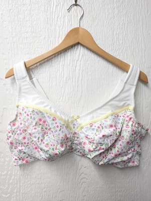 Ulla Popken Bra Wireless Floral Romantic Cottagecore Plus US Size 50C