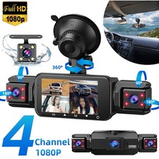 4 Channel 360  Front Rear Inside DashCam 1080P Car Camera Night Vision Parking