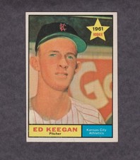 1961 Topps Baseball Rookie Card #248 Ed Keegan Kansas City Athletics NMMT O/C. rookie card picture