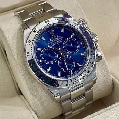 ROLEX DAYTONA 40mm BLUE DIAL WHITE GOLD ref: 116509