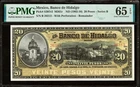 Mexico Banco de Hidalgo 20 Pesos 1910 Perforated Pick-S307r2 GEM UNC PMG 65 EPQ