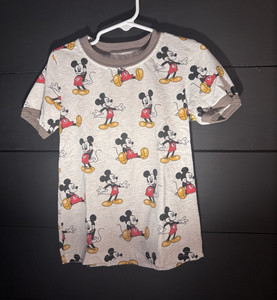 Disney Mickey Mouse Boys 4T Gray Short Sleeve Crew Neck Cotton Graphic T-Shirt