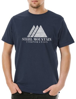 Steel Mountain Herren T-Shirt Fsociety Allsafe TV Evil E Corp Mr. Robot Hacker