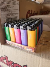 50CT Assorted Colors CRICKET LIGHTERS ORIG FULL SIZE DISPOSABLE CASE WHOLESALE 