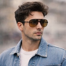 Vintage Marcolin Aviator Sunglasses Frames Mod 900 F5 Italy 54-15