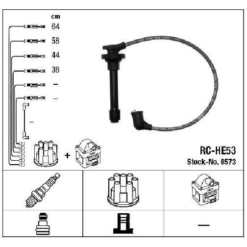 ZüNdleitungssatz FüR Honda Concerto HW HWW MA 1.4 1.5 89 Bis 95 NGK D16A7 D13B2-image