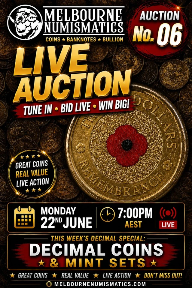 🔥 Melbourne Numismatics Auction No. 6 | Miscellaneous Decimal Special