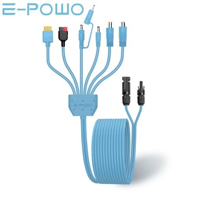 E-POWO 7-in-1 Solar Panel Connector Kit Universal MC-4 Cable to DC Power Station