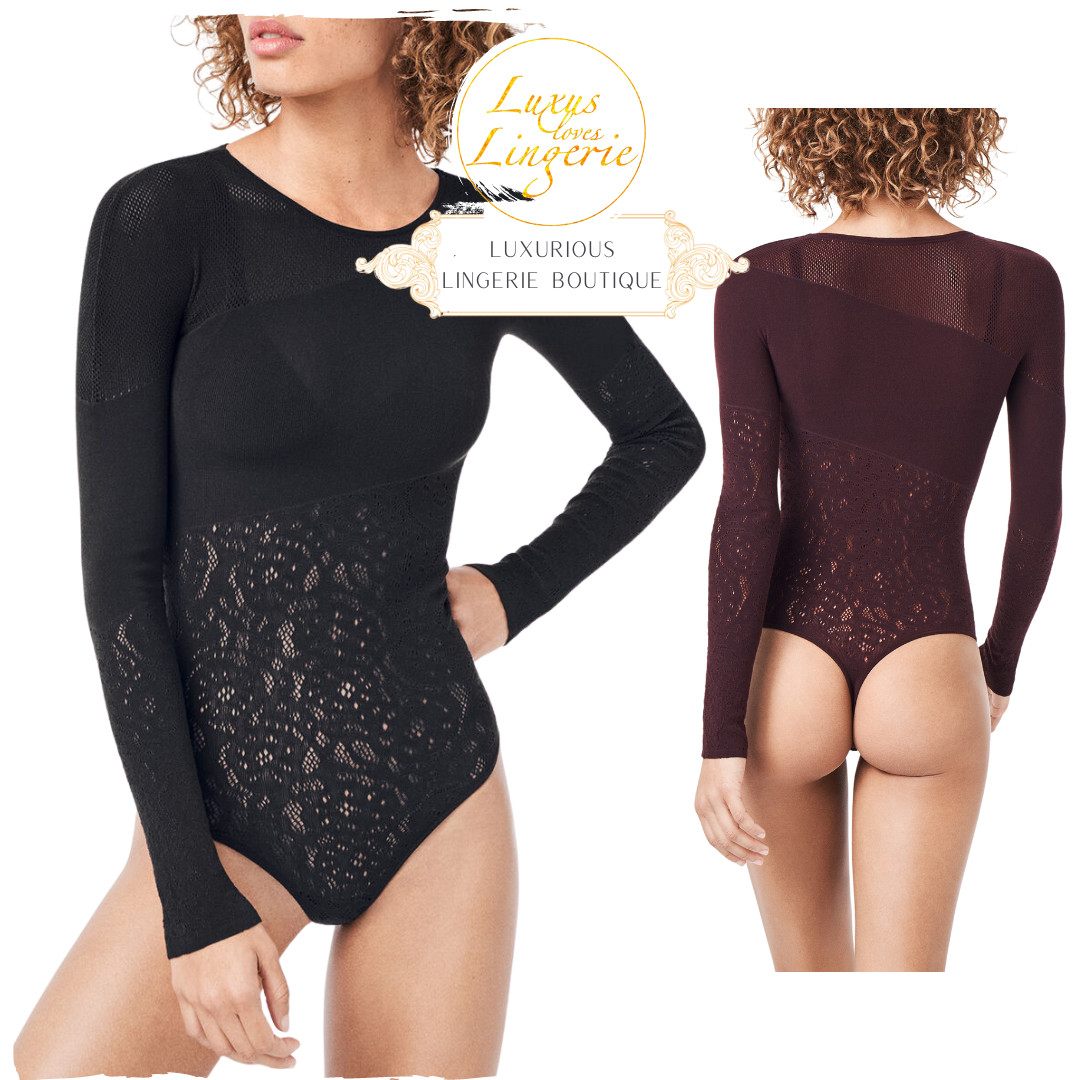 Poison Dart Net String Body by Wolford M Black Transparent Net
