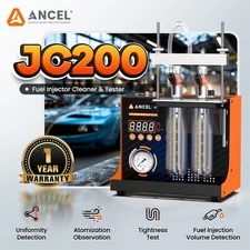ANCEL JC200 Fuel Spray Nozzle Cleaning Machine 2-Cylinder Car Injector Cleaner