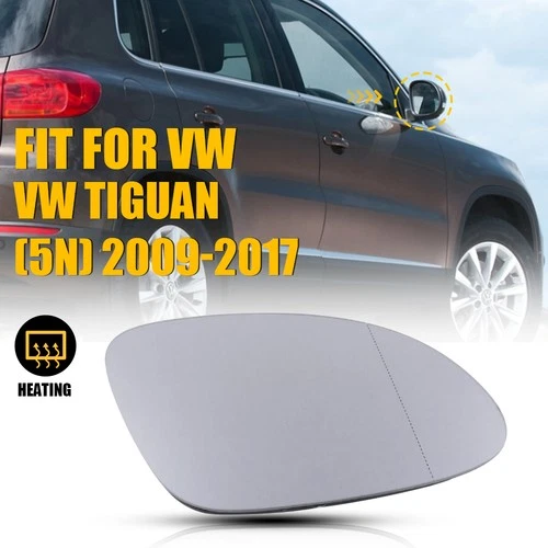 Passenger Right Side Mirror Glass For 2009-2017 VW Tiguan Heated w/Backing Plate