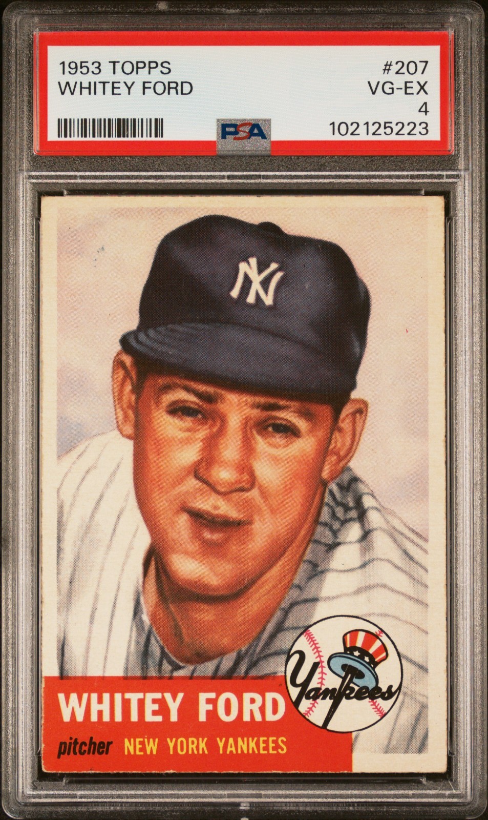 1953 Topps Whitey Ford #207 - PSA 4 - HOF