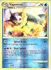 Vaporeon Reverse Holo Uncommon Call of Legends 52/95 MP on eBay