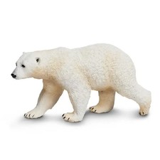 Polar Bear Miniature Animal Safari Collectible Toy Figure 4.75"L 2.25"H