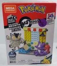 POKEMON 114pc GALARIAN MEOWTH vs TOXEL (2020) Mega Construx Brand NEW Sealed 