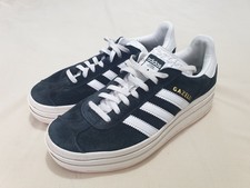 Adidas Originals Gazelle Bold Core Women's Black/White Platform Trainers UK 5